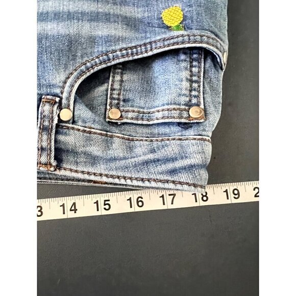 Christopher‎ & Banks Pineapple Embroidered Denim Shorts Size 12 summer vacation - Picture 6 of 11